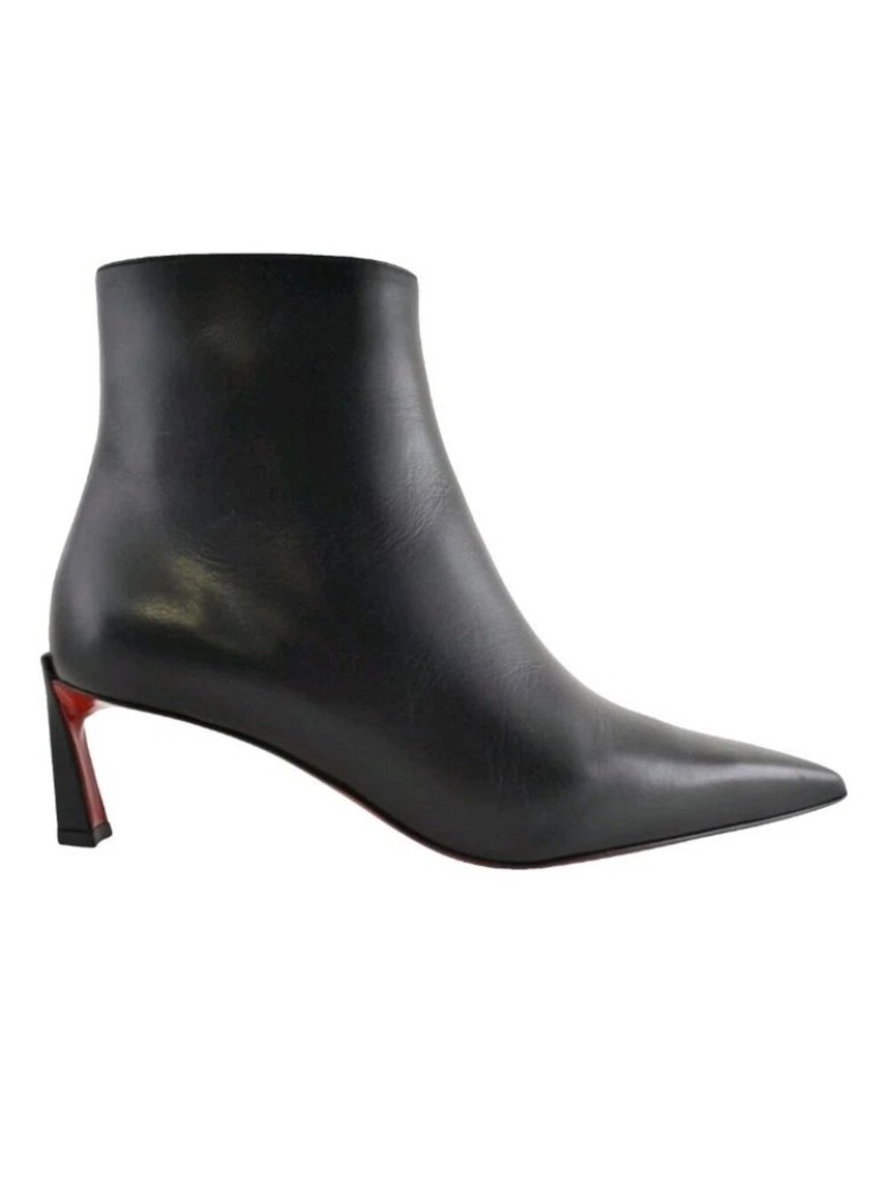 Christian Louboutin Condora Booty 55 Black Leather Ankle Booties EU 37.5